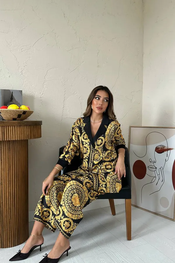 Shirt and Printed Trouser Set