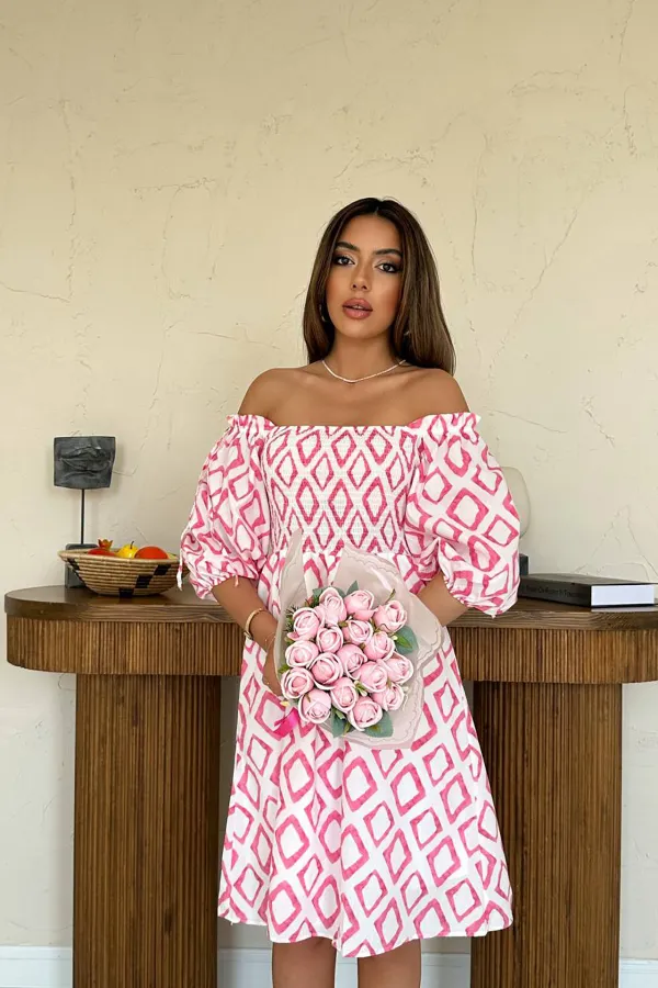 Square Patterned Summer Dress