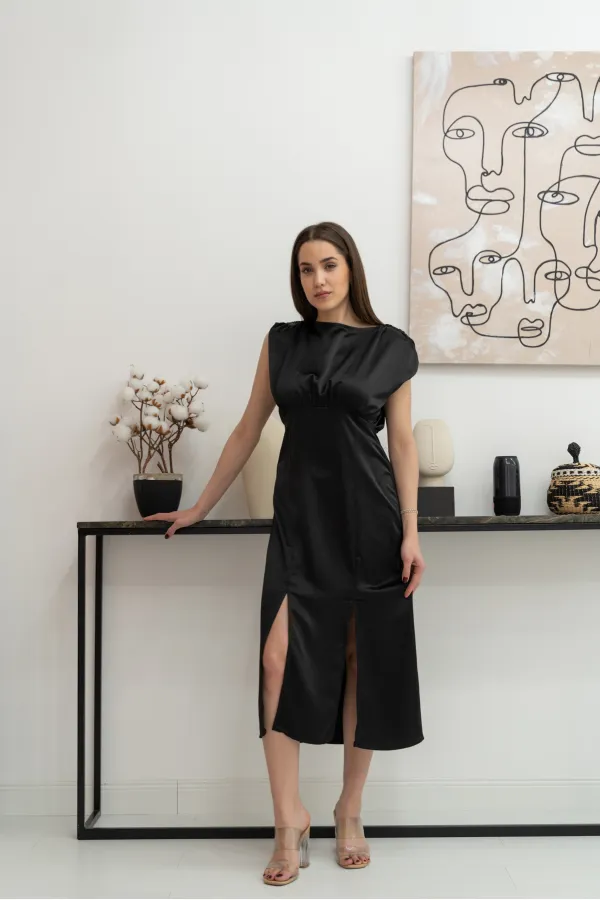 Eteği Yırtmaçlı Helen Elbise