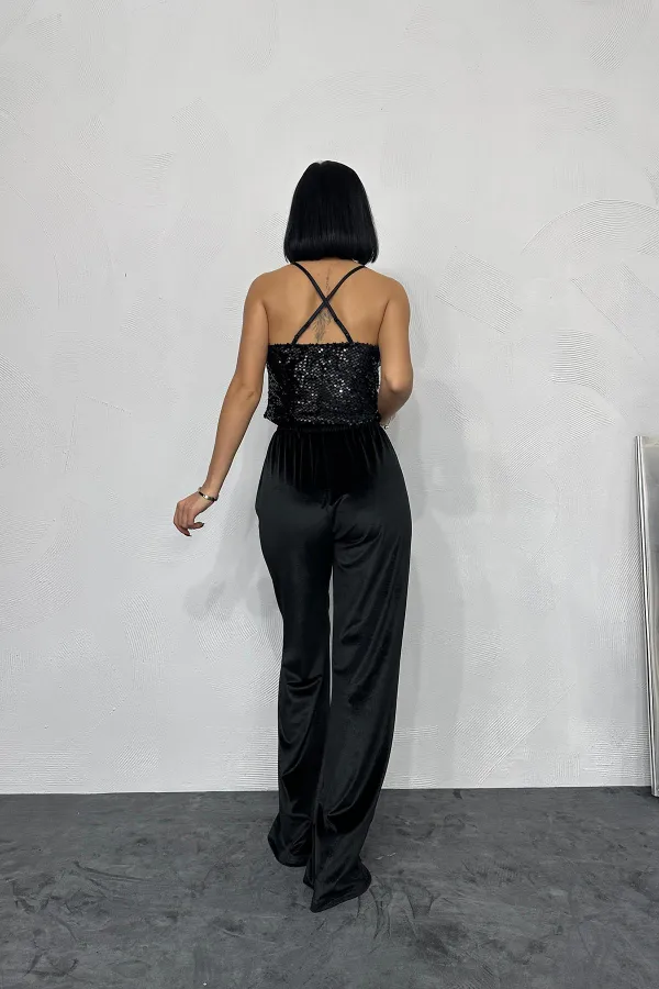 Askılı Degaje Bluz