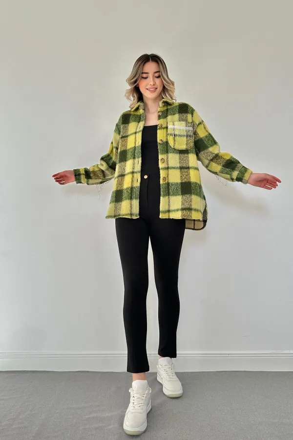 Boucle Pocket Chain Stone Shirt