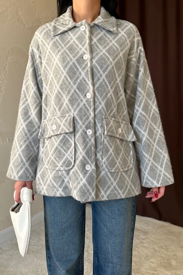 Polar Baklava Ekose Ceket