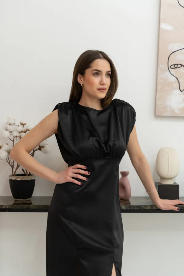 Eteği Yırtmaçlı Helen Elbise