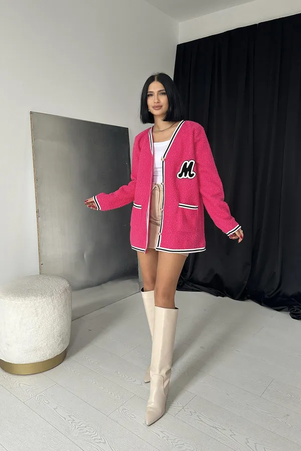 Şeritli Bukle Hırka