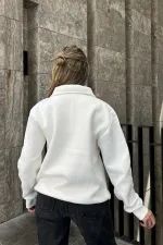 Sweat-shirt oversize avec fermeture éclair