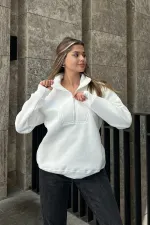 Sweat-shirt oversize avec fermeture éclair