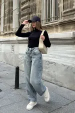 Turtleneck Slim Fit Knitted Blouse