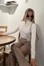 Turtleneck Loose Fit Knit Blouse