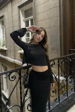 Pleated Backless Blouse