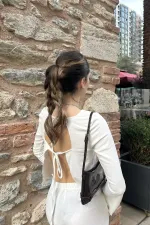 Bürümcük Kumaş Piliseli Sırt Detaylı Takım