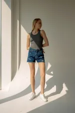 Ribbed Halter Neck Knitted Tank Top