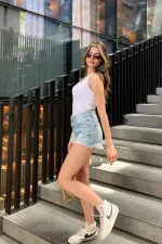 Débardeur basique côtelé à bretelles