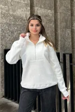 Sweat-shirt oversize avec fermeture éclair