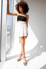 Strappy Cotton Crop Top Bustier