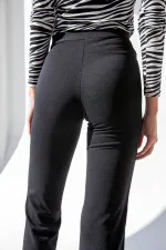 Pantalon évasé taille haute style espagnol