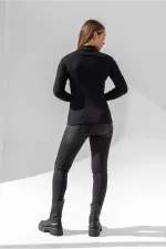 Boğazlı Balıkçı Yaka Şardonlu Kaşkorse Fitilli Kazak