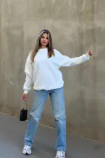 Basic Crew Neck Oversize Sweatshirt