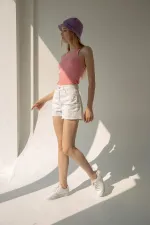 Ribbed Halter Neck Knitted Tank Top