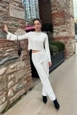 Bürümcük Kumaş Piliseli Sırt Detaylı Takım