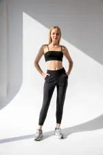 Pantalon de jogging taille haute avec poches