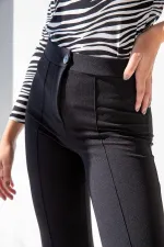 Pantalon évasé taille haute style espagnol
