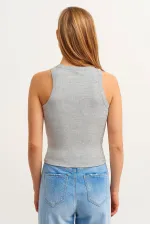 Débardeur côtelé à col halter