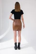 Fırfır Detaylı Crop T-shirt