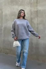 Basic Crew Neck Oversize Sweatshirt