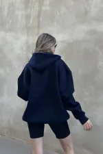 Zip-up Brushed Oversize Sweatshirt
