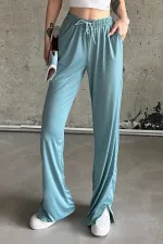 Pantalon de survêtement taille haute avec fentes et Lycra