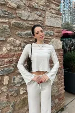 Bürümcük Kumaş Piliseli Sırt Detaylı Takım