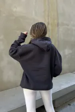 Zip-up Brushed Oversize Sweatshirt