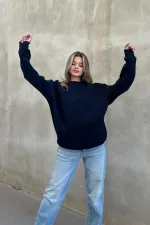 Basic Crew Neck Oversize Sweatshirt