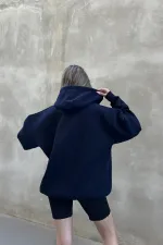 Zip-up Brushed Oversize Sweatshirt