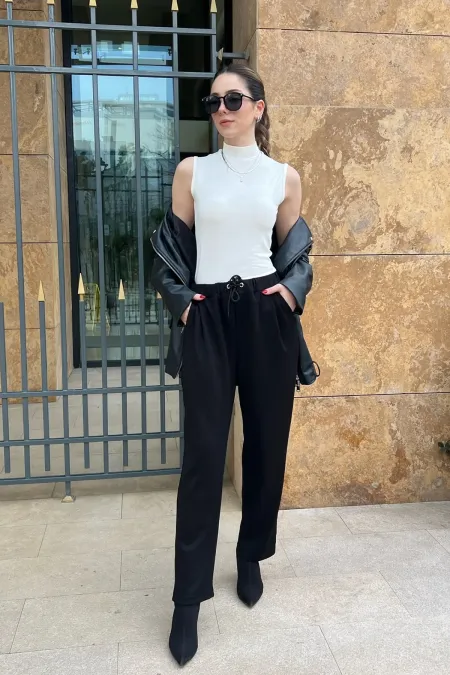 Pantalon de jogging à taille élastique décontractée