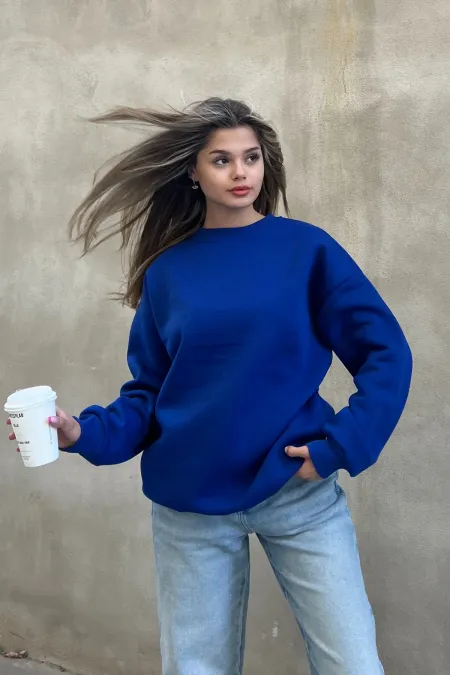 Basic Crew Neck Oversize Sweatshirt
