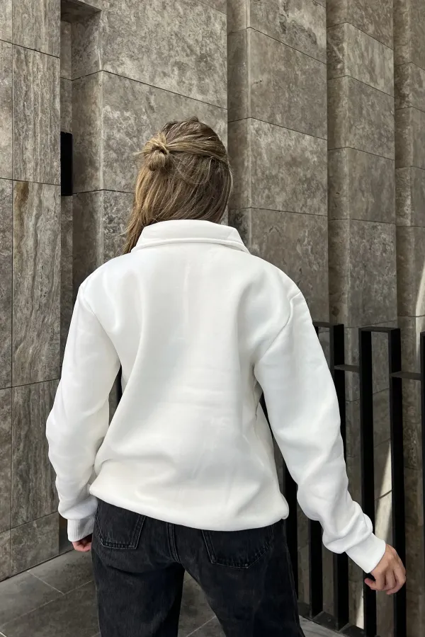 Sweat-shirt oversize avec fermeture éclair