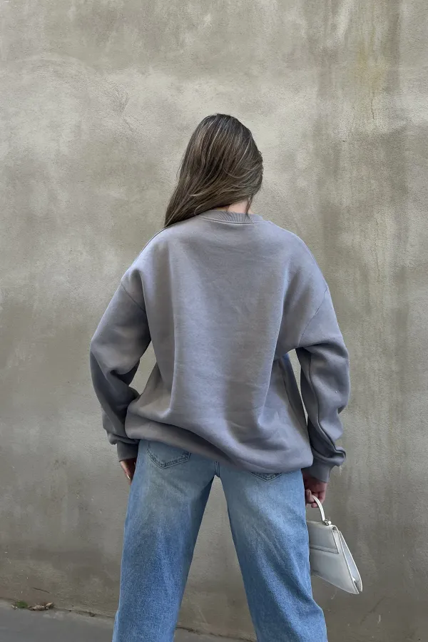 Basic Crew Neck Oversize Sweatshirt
