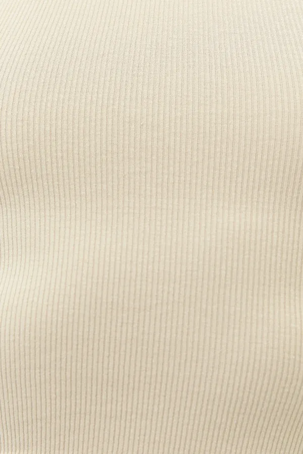 Ribbed Halter Neck Knitted Tank Top