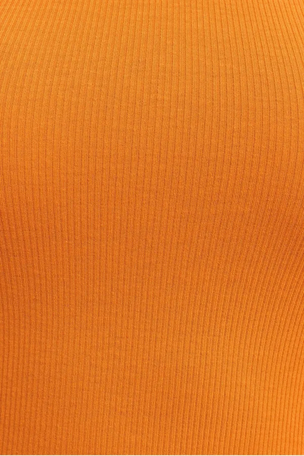 Ribbed Halter Neck Knitted Tank Top