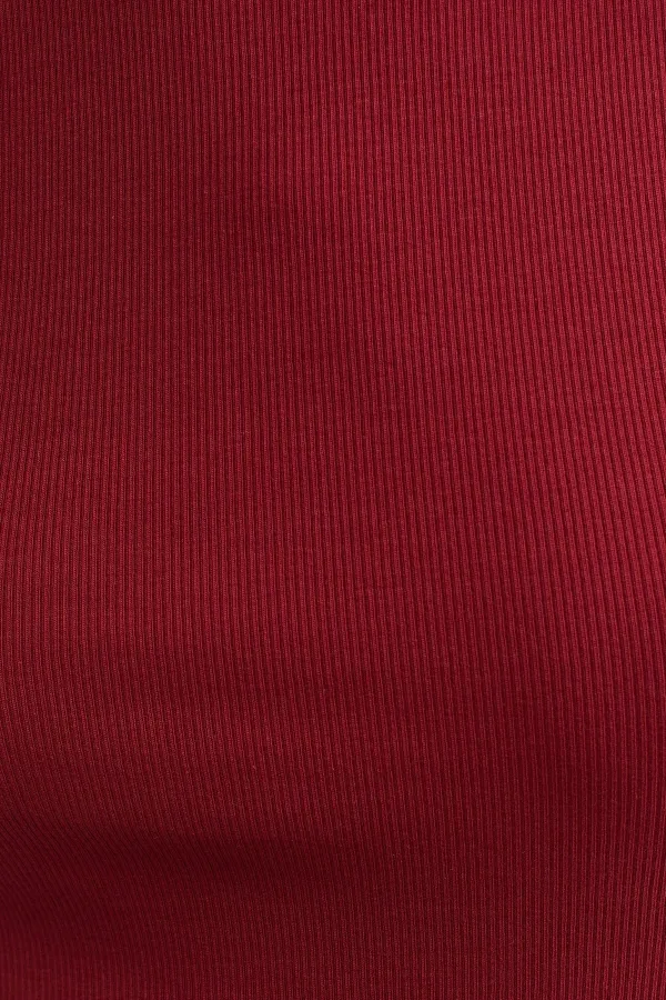 Ribbed Halter Neck Knitted Tank Top