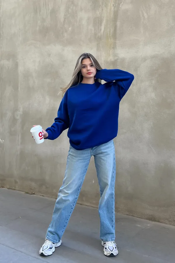 Basic Crew Neck Oversize Sweatshirt