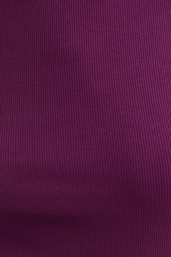 Ribbed Halter Neck Knitted Tank Top