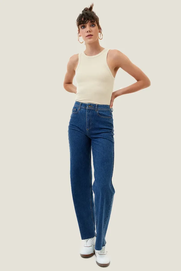 Ribbed Halter Neck Knitted Tank Top