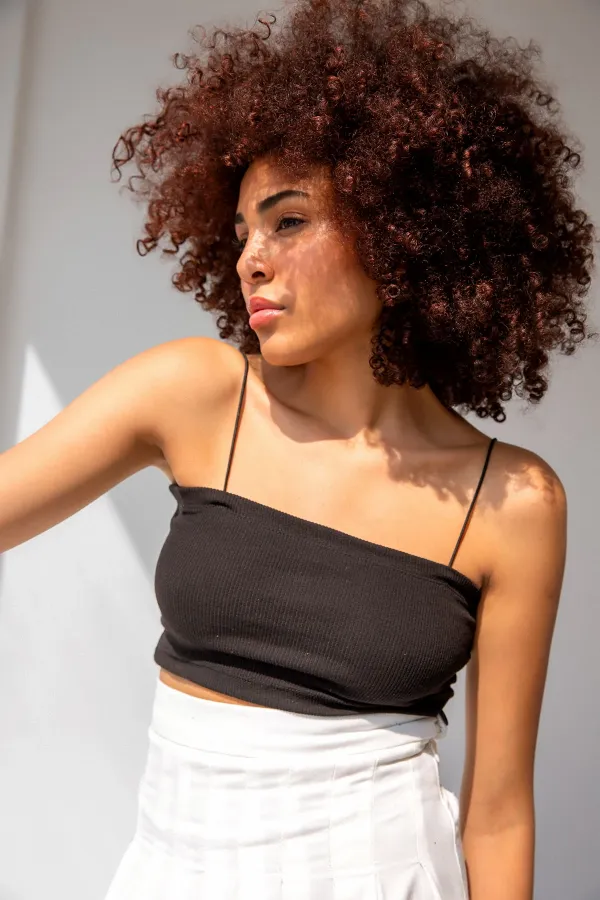 Strappy Cotton Crop Top Bustier