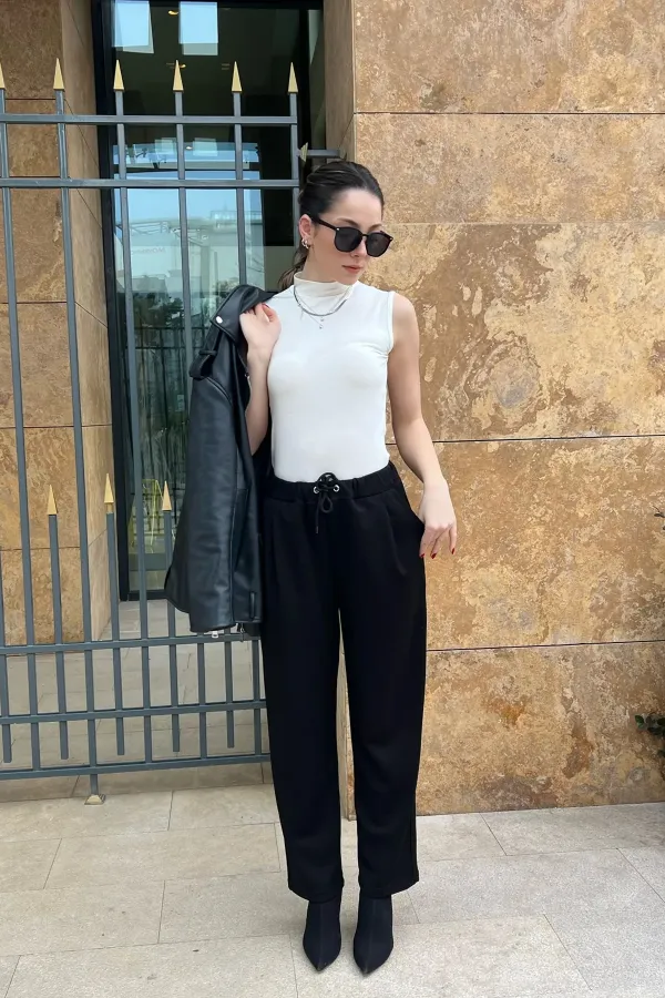 Pantalon de jogging à taille élastique décontractée