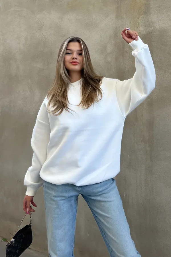 Basic Crew Neck Oversize Sweatshirt