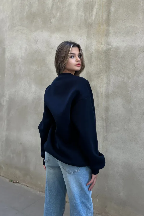 Basic Crew Neck Oversize Sweatshirt