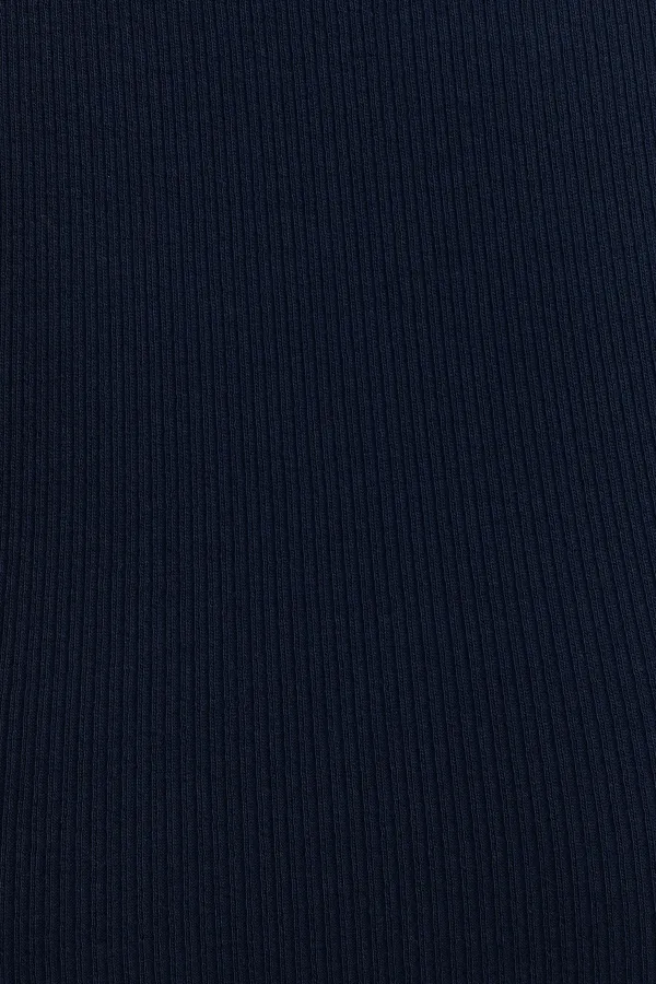 Fitilli Halter Yaka Örme Atlet