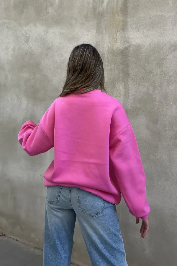 Basic Crew Neck Oversize Sweatshirt